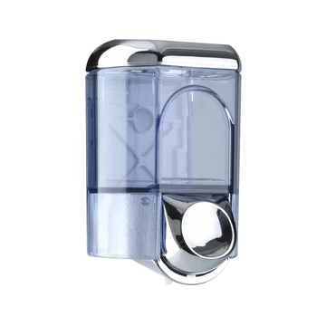 Mar plast folyékony szappan és tusfürdő adagoló átlátszó, chrome 350 ml