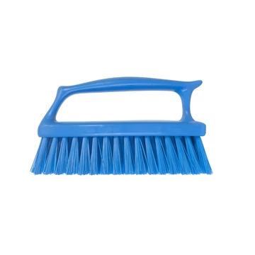 Igeax élelmiszeripari tisztítókefe, függőleges markolattal, Kék, 0,5mm közepes sörtével