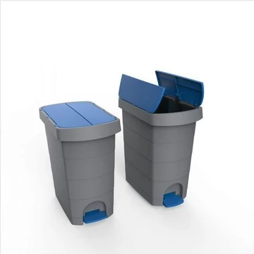 Planet Pelikán Slim pedálos szemetes eco antracit színű, piros fedéllel 60L