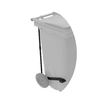 Műanyag szemetes kuka, kommunális hulladékgyűjtő, fekete, 120L