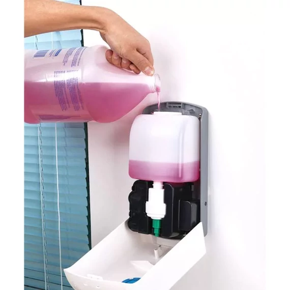 Szenzoros folyékony szappan és kézfertőtlenítő adagoló fehér 1000 ml, utántölthető