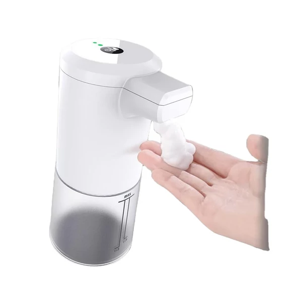 Szenzoros habszappan adagoló, asztali 250 ml, utántölthető, fehér