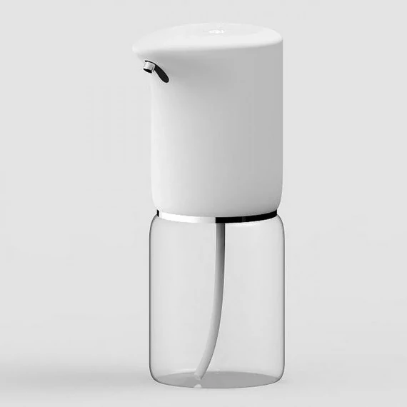 Szenzoros spray szappan és kézfertőtlenítőszer adagoló, asztali, beépített akkumulátorral, 400ml, utántölthető