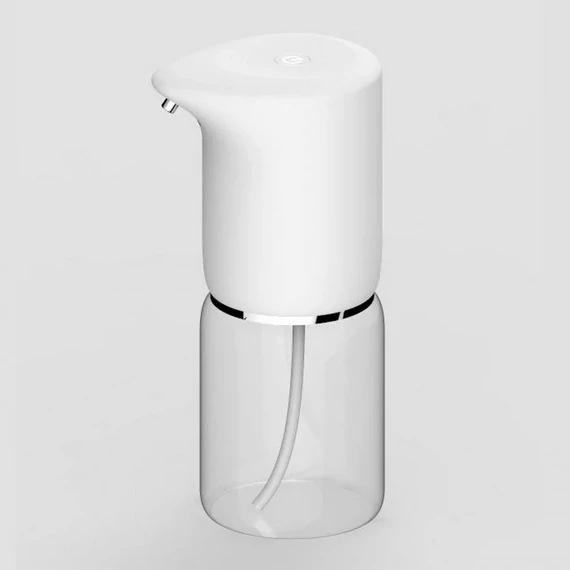 Szenzoros spray szappan és kézfertőtlenítőszer adagoló, asztali, beépített akkumulátorral, 400ml, utántölthető