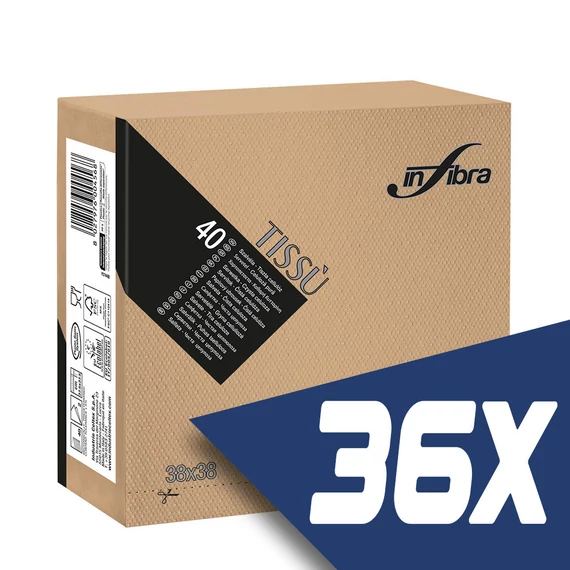 Infibra Szalvéta 38x38cm Kapucsinó 2 réteg 40 lap/csomag (36 csomag)