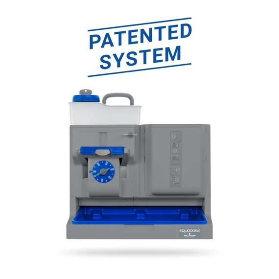 FILMOP Equodose adagolókészülék egy tartállyal, 6 literes, közvetlen MOP áztatáshoz