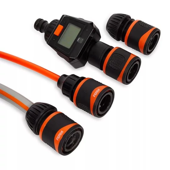 Napelem tisztító vízlágyító rendszer – átfolyásmérővel, tesztcsíkokkal és komplett tömlő‑csatlakozó készlettel