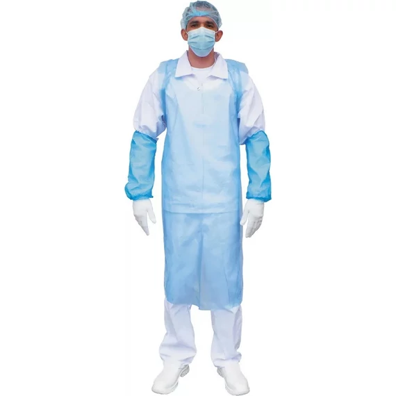 Kötény polietilén kék