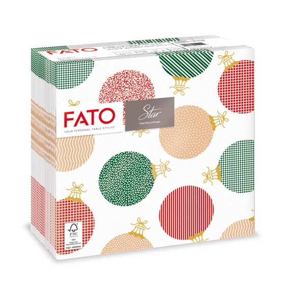Fato Sztár karácsonyi szalvéta Bubble Gold 2 rétegű 38x38cm 40 szál/csomag 