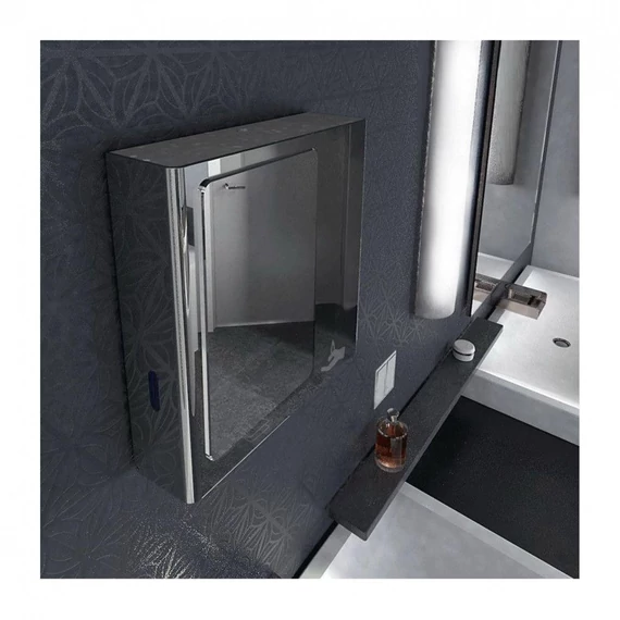 Rozsdamentes Multifunkcionális adagoló, szappan, kéztörlő, illat, tükörrel