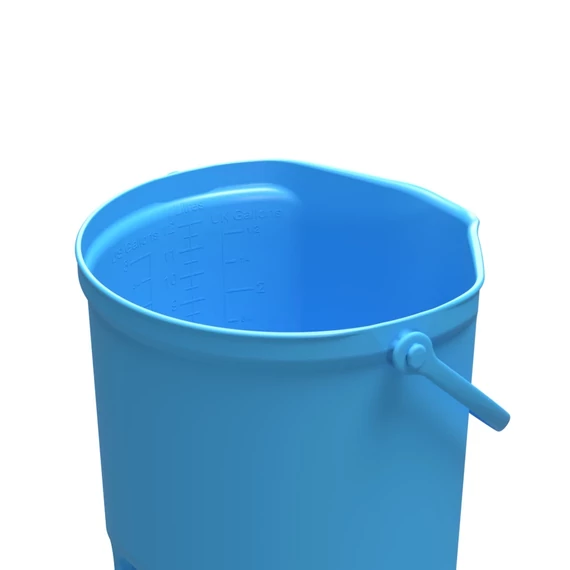 Igeax élelmiszeripari vödör 12L, skálázott, sárga